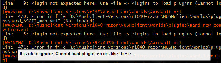 Mushclient Import Errors